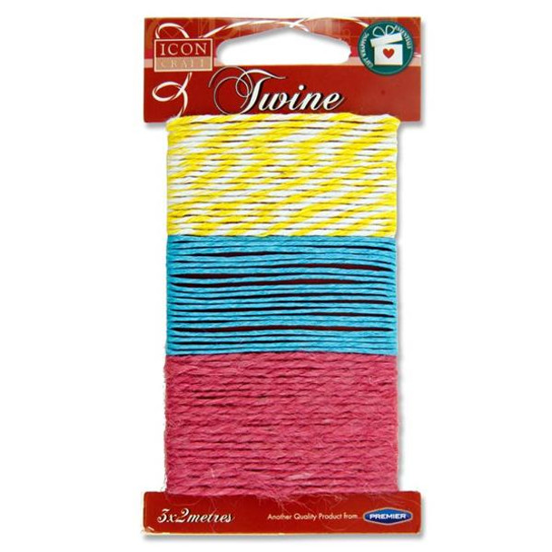 Pack of 3 2m Spring Twine by Icon Craft