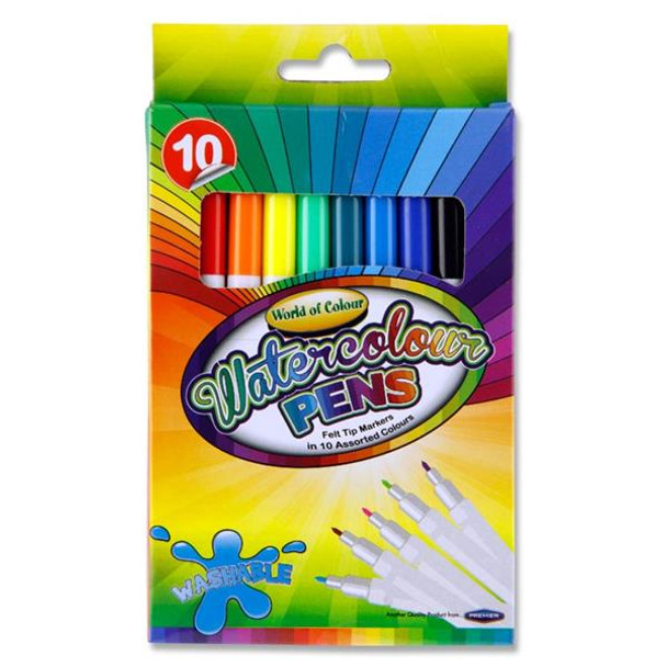 Box of 10 Watercolour Markers by World of Colour