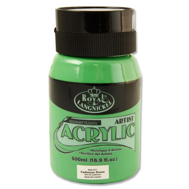 Cadmium Green 500ml Essentials Acrylic Pot by Royal & Langnickel