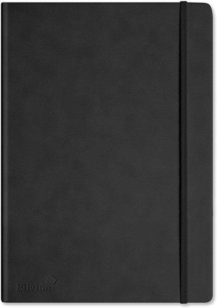 A4 160 pages Black Executive Soft Feel Notebook Journal