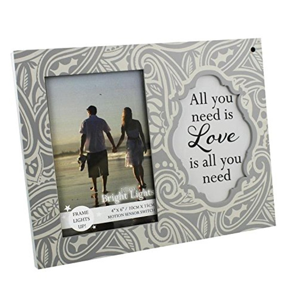 Love Is.. Light Up Motion Sensor Photo Frame Bright Lights By Juliana Gifts