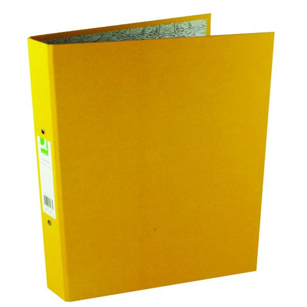 Pack of 10 A4 25mm Paper Over Board Yellow 2 Ring Binders