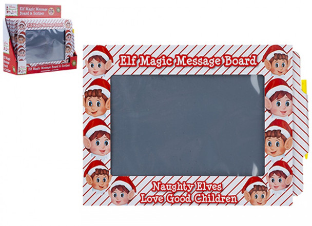 10.5" x 7.5" Large Size Elves Magic Slate Christmas Message Board