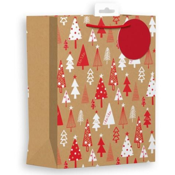 Christmas Tree Design Kraft Medium Gift Bag