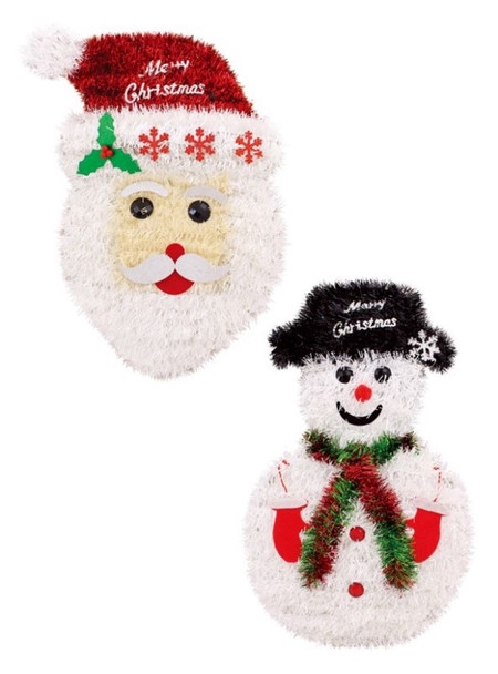 Single Christmas Hanging Tinsel Wall Decoration