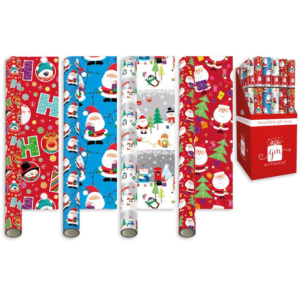 Pack of 40 7m Christmas Cute Design Gift Wraps