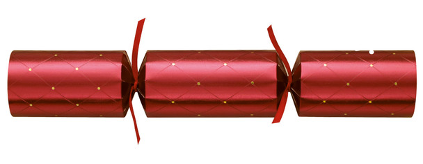 Pack of 50 12" Red & Gold Embossed Christmas Crackers