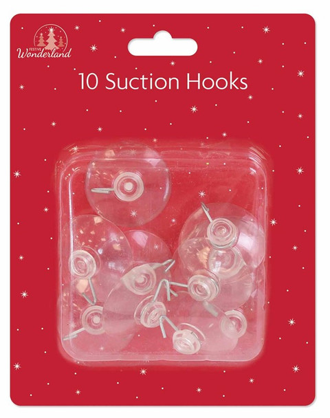 Pack of 10 Christmas Large Suction Hooks