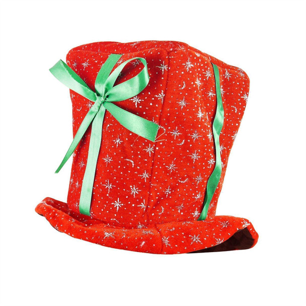 Adult Christmas Present Hat Plush Santa Gift Festive Fancy Dress Accessory {DC}