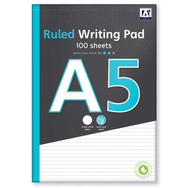 A5 100 Sheets Ruled Writing Pad