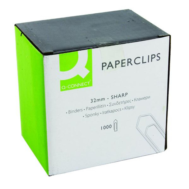 Pack of 1000 No Tear 32mm Paper Clips