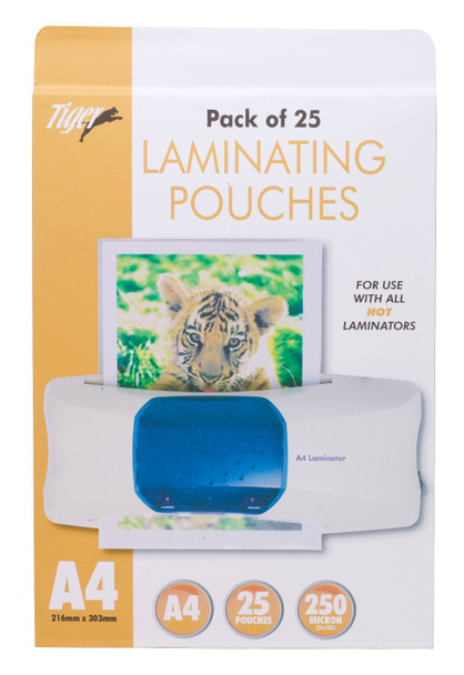 Box of 25 A4 150 micron Premium Laminating Pouches