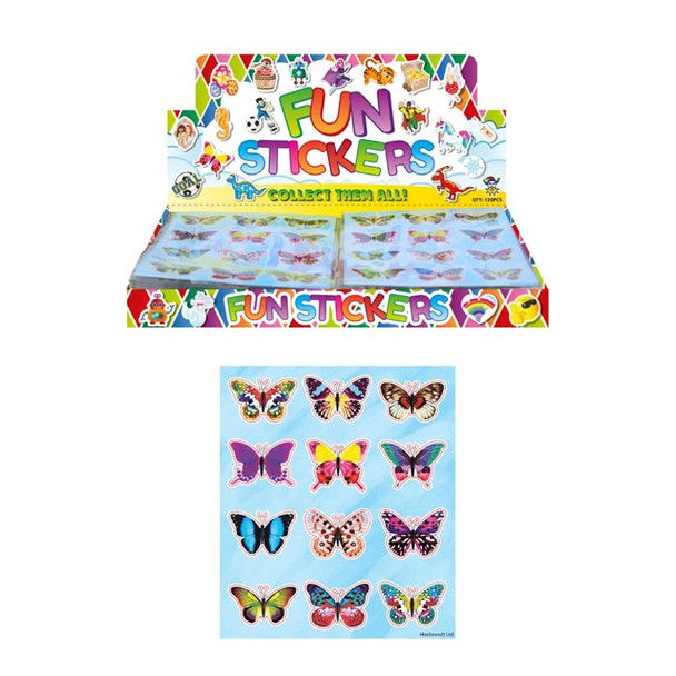 Box of 120 Sheet of 12 Butterfly Stickers