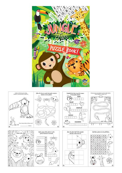 Pack of 48 Mini Jungle Puzzle Books