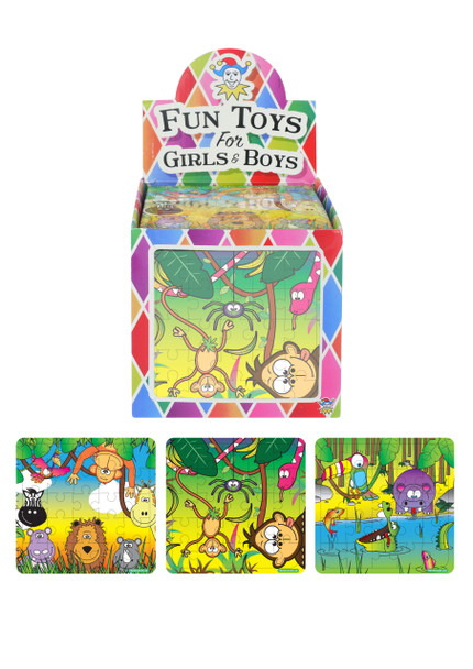 Box of 108 Mini Jungle Jigsaw Puzzles