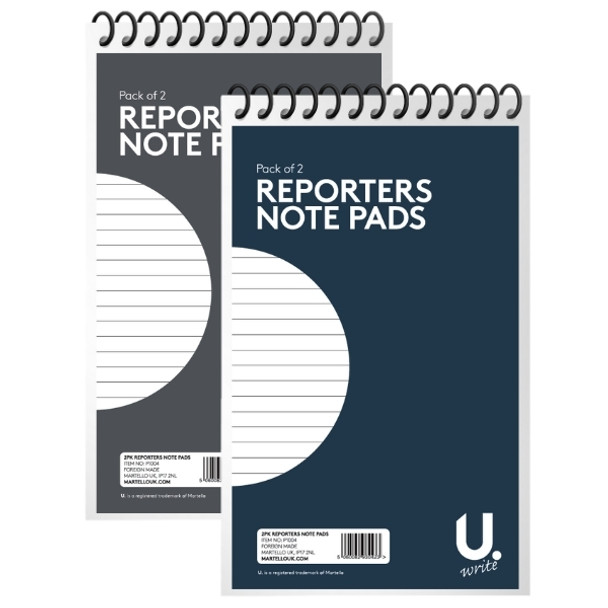 Pack of 2 5"x8" 40 Sheets Reporters Note Pads