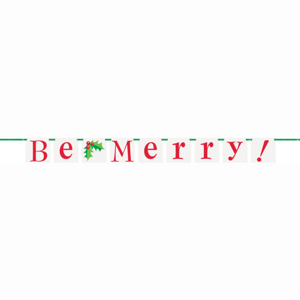 Be Merry Block Christmas Banner 