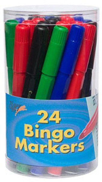 Pack of 24 Assorted Coloured Bingo Marker Pens