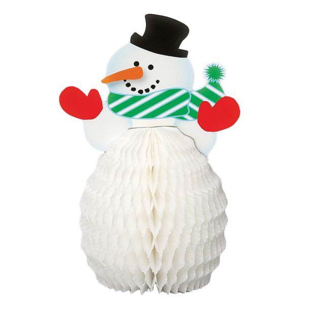 Pack of 4 Snowman Honeycomb Christmas Decorations