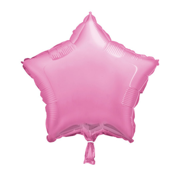 18" Pastel Pink Solid Star Foil Balloon