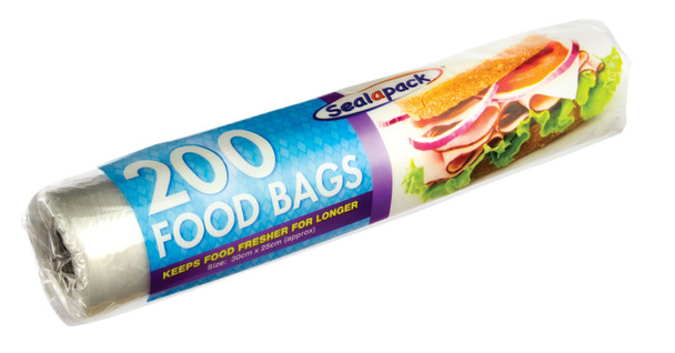 Pack of 200 Food Bags - 27cm x 22cm