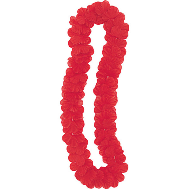 42" Red Hawaiian Flower Lei