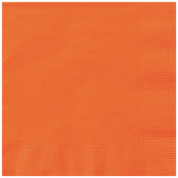 Pack of 20 Pumpkin Orange Solid Luncheon Napkins