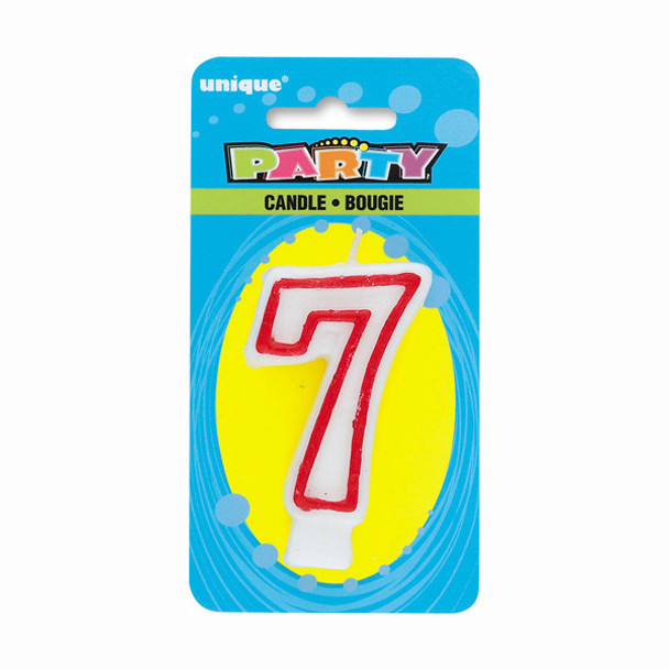 Number 7 Deluxe Birthday Candle