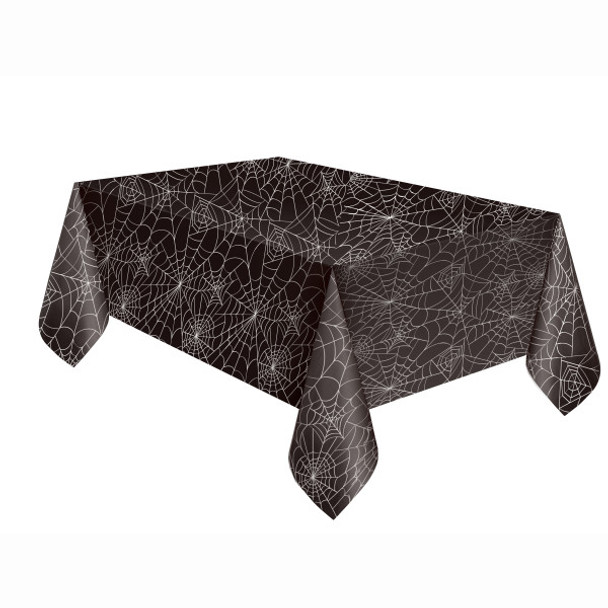 Spider Web Rectangular Plastic Table Cover, 54"x84"