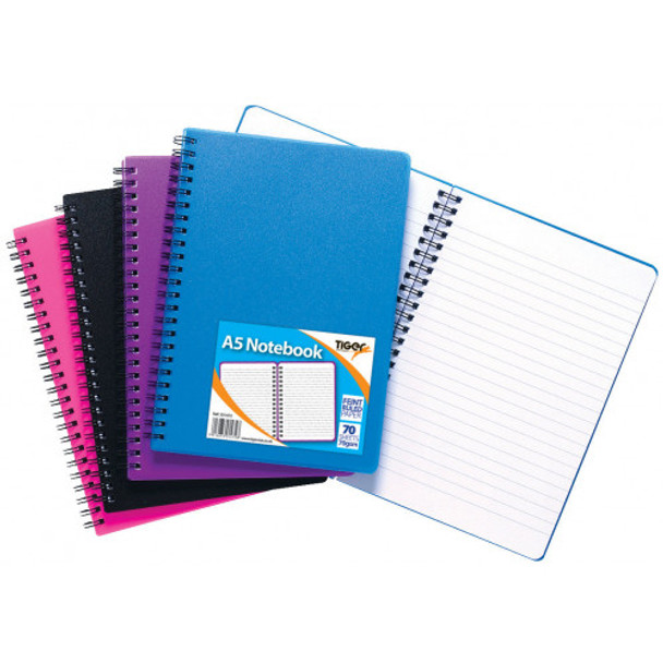 A5 70 Sheets Twinwire Polypropylene Cover Notebook