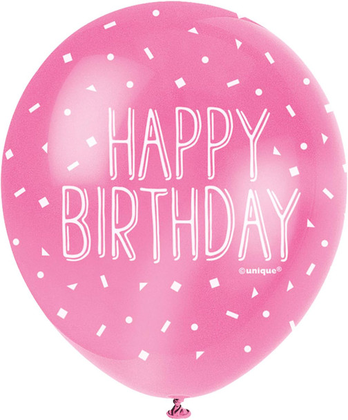 Pack of 5 Happy Birthday 12" Assorted Latex Balloons Pack of 5 Happy Birthday 12" Assorted Latex Balloons