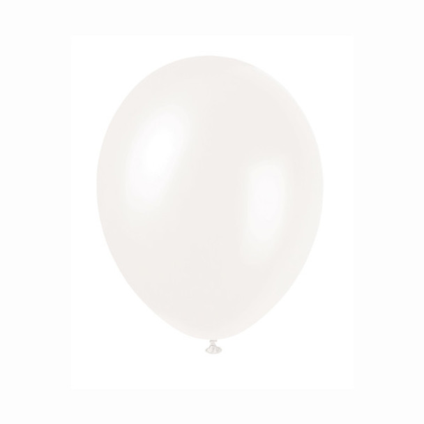 Pack of 50 Iridescent White 12" Latex Balloons