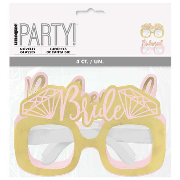 Pack of 4 Foil Bachelorette Party Glasses