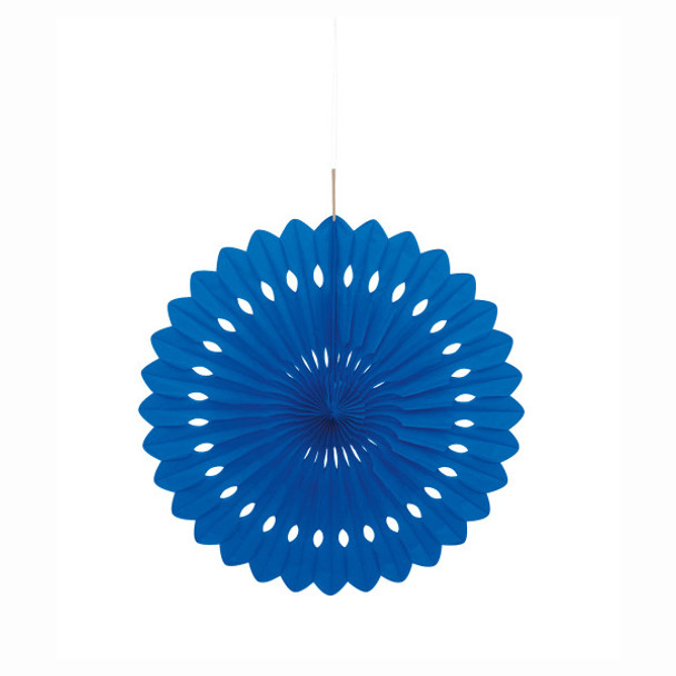 Royal Blue Solid 16" Tissue Paper Fan