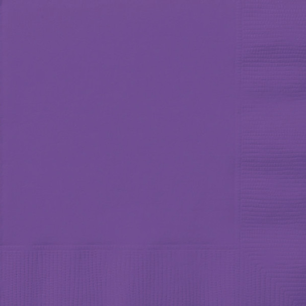 Pack of 20 Neon Purple Solid Luncheon Napkins