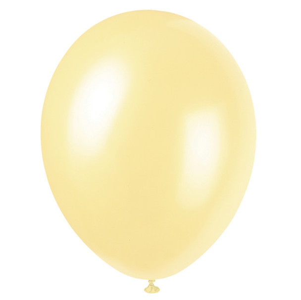 Pack of 8 Ivory 12" Premium Pearlised Balloons