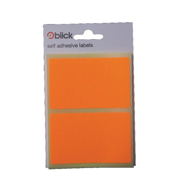 Pack of 160 Blick Orange Fluorescent Labels 50x80mm - Stickers