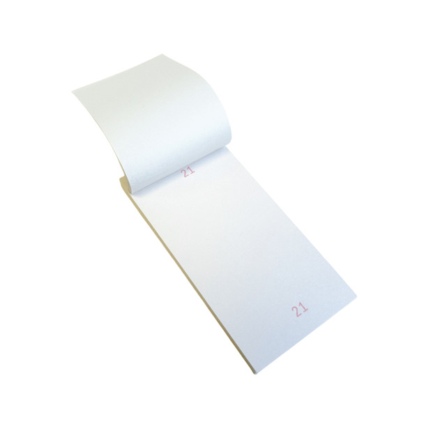 Pack of 10 63mm x 127mm Plain White Numbered Service Pads