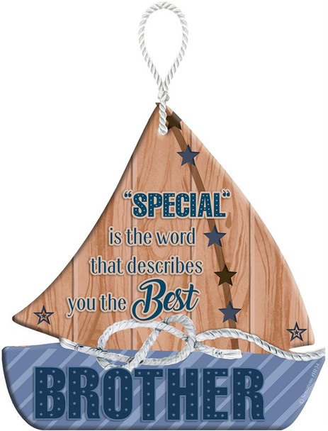 BROTHER HeartFelts Boat Shaped Hanging Plaque
