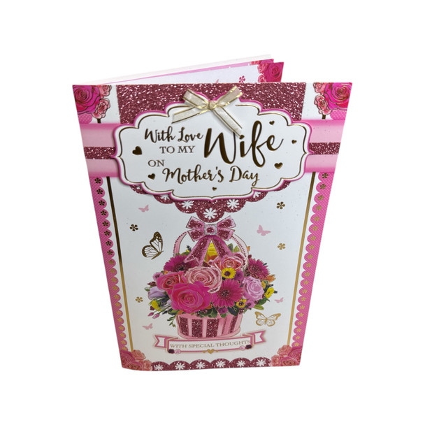 To My Wife Traditional Flower Bouquet Mother's Day Boxed Card