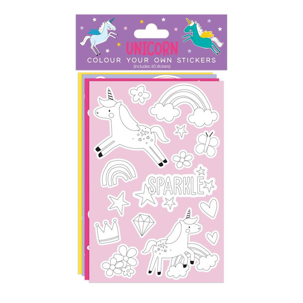 Unicorn Colour Your Own Stickers