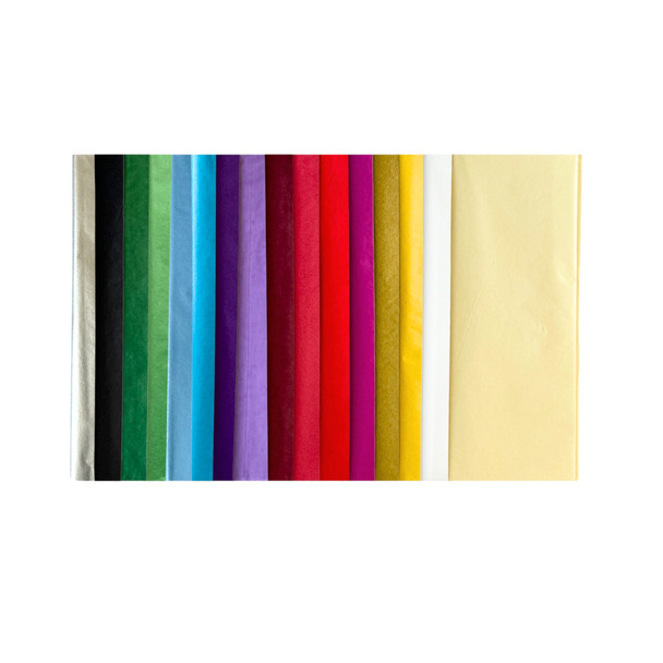 Pack of 10 Assorted Coloured Acid Free 50 x 70cm Tissue Paper Sheets