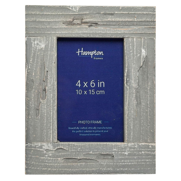 Hampton Farmhouse 4x6 Distressed Grey Painted Wood Photo Frame Hampton Farmhouse 4x6 Distressed Grey Painted Wood Photo Frame