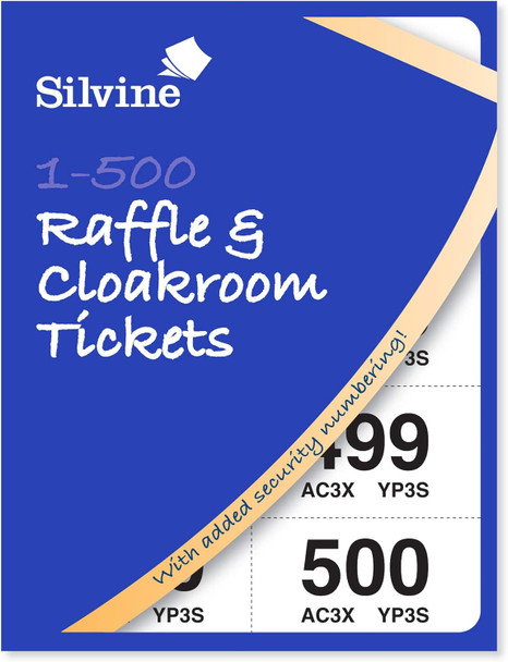 1 - 500 Raffle and Cloakroom Tickets with Security Numbering