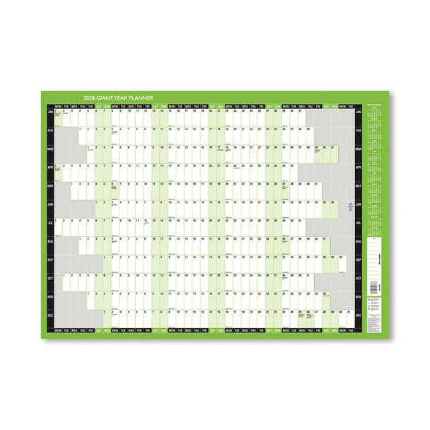 Janrax 2026 Giant Year Planner 1000 x 610mm