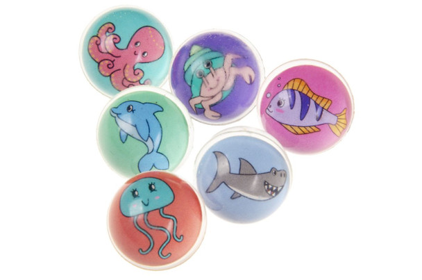 Pack of 50 Sea Animals Bouncy Ball 32mm