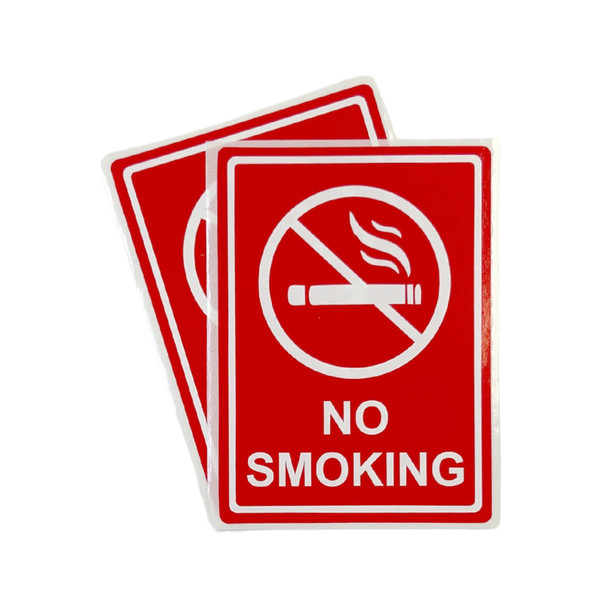 Pack of 3 No Smoking Self-Adhesive Labels 80x110mm Pack of 3 No Smoking Self-Adhesive Labels 80x110mm