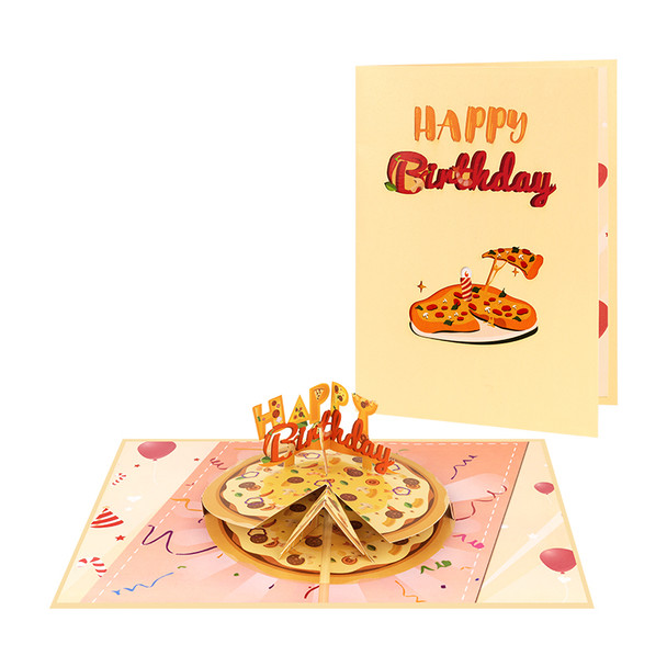 Slice of Celebration 3D Pizza Pop Up Birthday Card