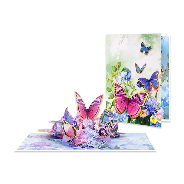 Fluttering Grace Pop Up Butterfly 3D Pop Up Card