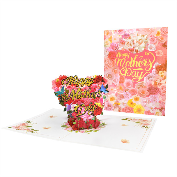 Floral Heart Mother’s Day 3D Pop Up Greeting Card